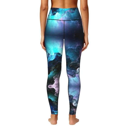 Leggings con estampado espacial 3D pantalones de entrenamiento elásticos para mujer fitness 4