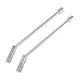 Swivel Magnetic Spark Plug Socket, 14mm/16mm Spark Plug Tool, 3/8" Drive x 12-Inch Ext. Bar Length,