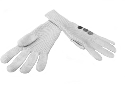 Guantes de mujer para el frío diario estilo casual blanco M