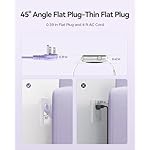ORICO 4FT Purple Travel Power Strip with 4 AC Outlets, 2 USB-A Ports, and 1 USB-C Port, 45° Flat Plug Extension Cord with Non Surge Protector for Travel/Home/Dorm/Office-AP3 - Image 4