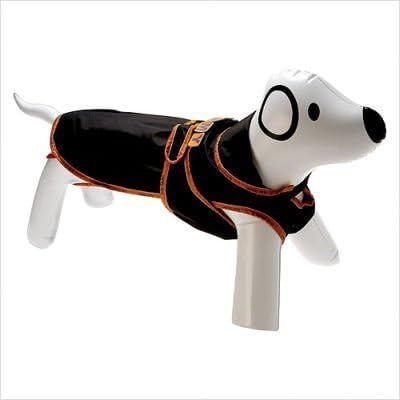 United Pets Letterine Pet Coat, Black, 17 Inches by 10.5 Inches