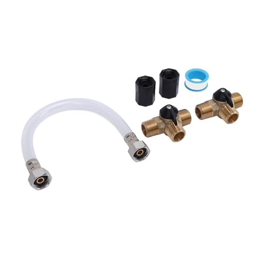 Image of RV Water Heater Bypass Kit, Featuring Robust Brass Valves, Male & Female Connectors, with Intuitive Handle for Easy Operation, Complete Winter Solution