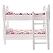 UKCOCO Letto in Miniatura Doppia Letto a Castello: Letto in Legno Mini Letto Dollhouse Mobili per Bambole Pretend Play Model