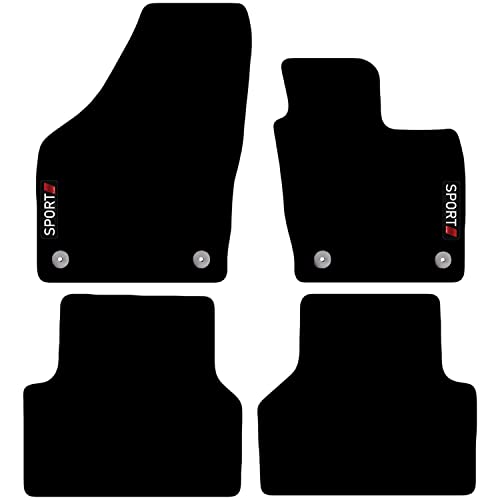 Carsio Tailored Carpet Car Floor Mats FOR Audi Q3 2011 to 2018 with logo 4 Clips