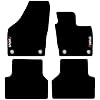 Carsio Tailored Carpet Car Floor Mats FOR Audi Q3 2011 to 2018 with logo 4 Clips
