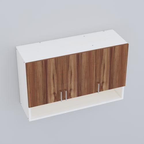 Image of SPECIALITY PANELS 3 Door Modular Wall Mounted Kitchen Cabinet with Organizer Shelf Space Saving Storage Unit | Engineered Wood Cupboard for Kitchen Living Room Organizer Furniture | DIY Assembly