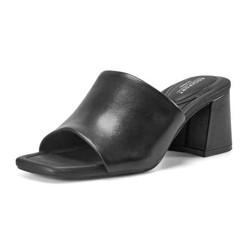 Sandale à talon Rockport Gracyn noire avec chaussant large ergonomique