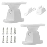 2 Pezzi Ferma Porta Camper e Roulotte, Fermaporta per Sportello Gavone e Porta Esterna, Accessori Camper con 8 Viti Incluse, Chiusura di Sicurezza per Caravan e Motorhome, Bianco