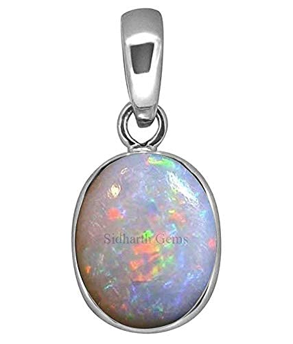 Pendentif médaillon en opale australienne de prestige taille brillante