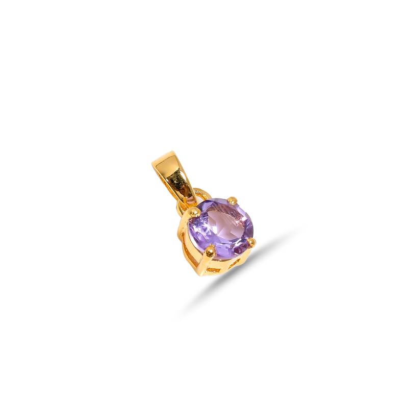 Pendentif améthyste rose en argent 925 style bohème pour femme SP19-52-24