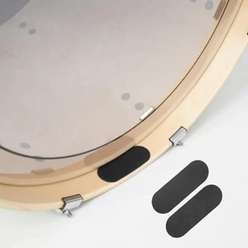 Bass Drum Hoop Guard, Rubber Hoop Protector, Prevents Damage and Wear, Set of 2