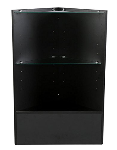 Combo Checkout 48" Showcase 48" Wrap Counter Register Stand Corner BLACK Knockdown Lot Of 4 NEW