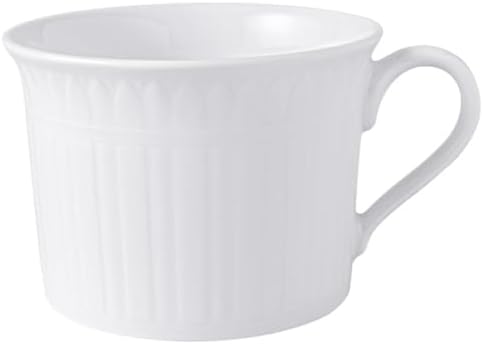 Villeroy & Boch Cellini Breakfast Cup, 11.75 oz, Premium Porcelain, White