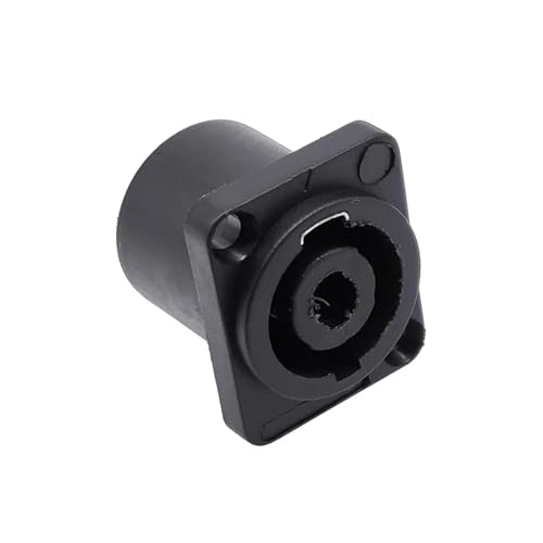 Conector de placa XLR de 4 pines hembra Tipo A con tuerca para cable de audio vídeo, 10 uds 4