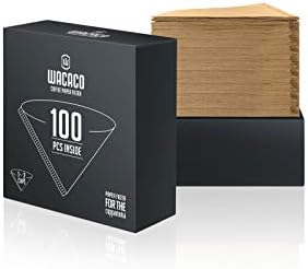 WACACO Coffee Filter Paper for Cuppamoka, 1-2 Cups Size, Natural Wood Fibers, 200 Count