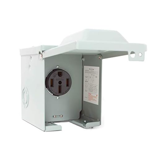 Sintron RV Power Outlet Box, 50 Amp 125/250 Volt, Enclosed Lockable Weatherproof Outdoor Electrical NEMA 14-50R Receptacle, ETL Listed, For RV Camper Travel Trailer Motorhome Electric Car Generator