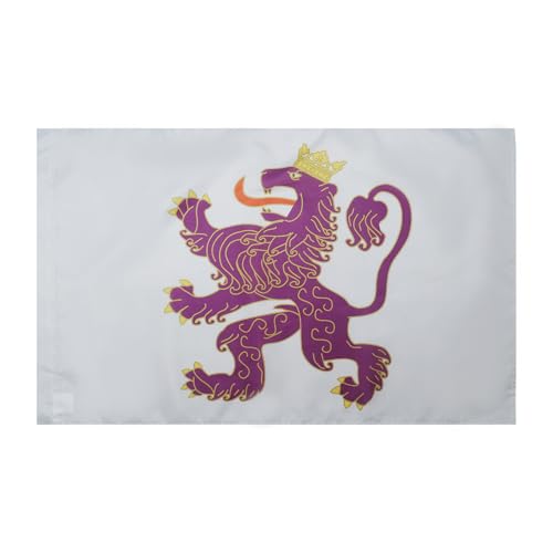 AZ FLAG Bandera del Reino de LEÓN 910-1230 150x90cm para Palo - Bandera de Leon 90 x 150 cm
