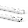 JESLED 2 Pack 4FT T8 LED Bulbs,18W 2400LM 4000K Led Tube Light,Plug and Play or Ballast Bypass,Hybrid Type A+B T10 T12 Fluorescent Bulbs Replacement,Single or Double End Powered,ETL