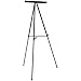 Amazon Basics High Boardroom Black Aluminum Flipchart Whiteboard and Display Easel Stand with Adjustable Height Telescope Tripod, Black, 37 x 18 x 28 Inches