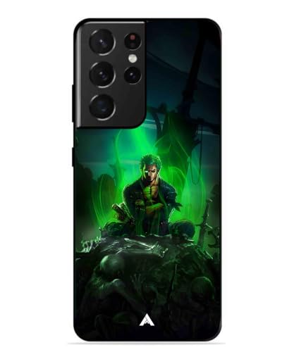 Image of Premium Anime 1 Case for Samsung Galaxy S21 Ultra (Glossy Finish) Soft-Touch Metal TPU Back Cover, Shockproof, Designer, Aesthetic Mobile Phone Case