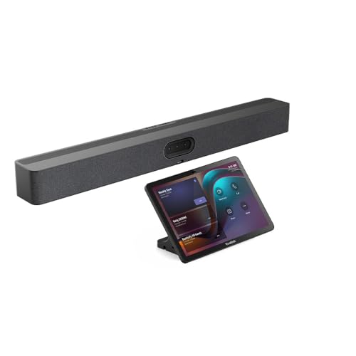 Yealink MeetingBar A50-031 Video Collaboration System with CTP25 Touch Console, All-in-One Conference Bar, Triple 50MP Cameras, 4K Resolution, for Medium to Large Rooms