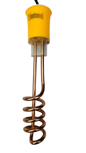 Image of Rapid Heating 1500W Immersion Water Heater Rod | Shock-Proof ISI Certified | Extra-Long Cord | Copper & Nickel-Plated Coil | Safe for Buckets & Containers | Fast & Safe Water Heating