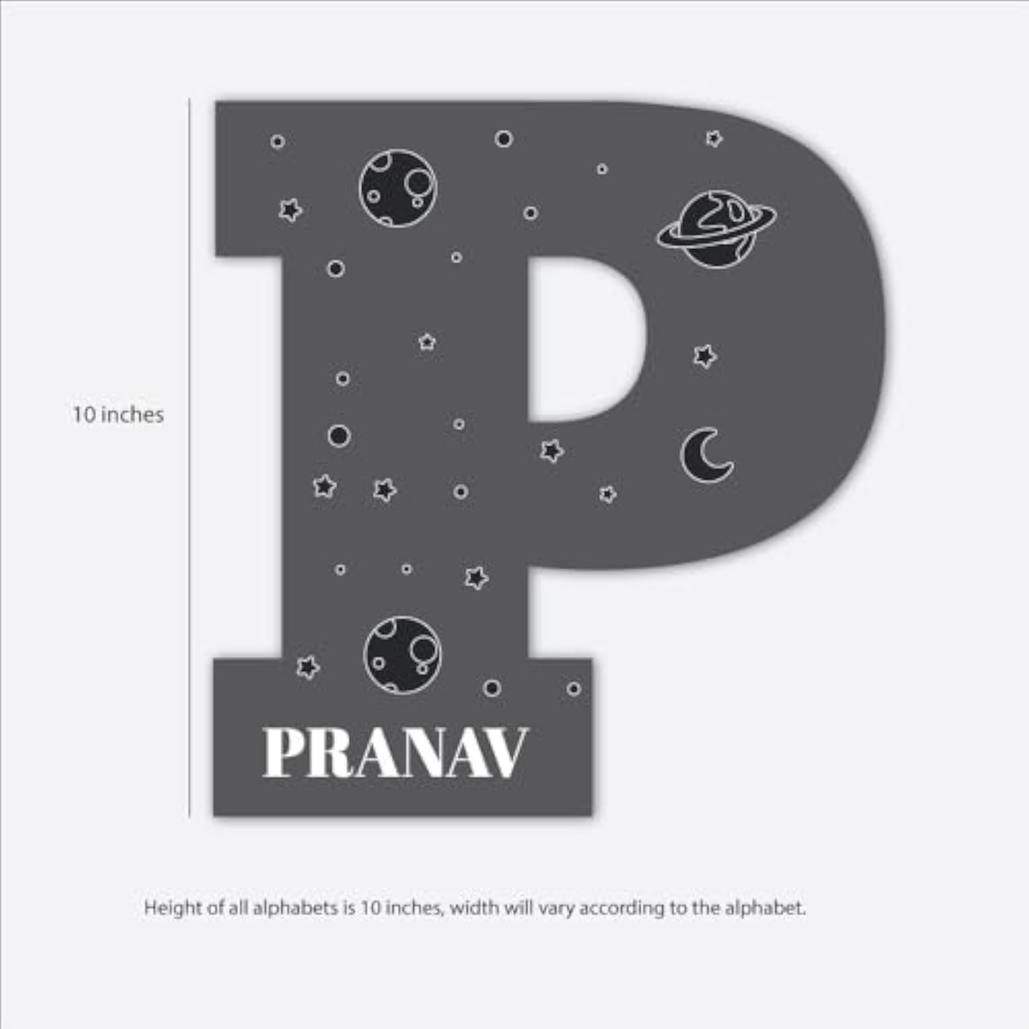 Customized Astronomy Print Nameplate for Kids Room