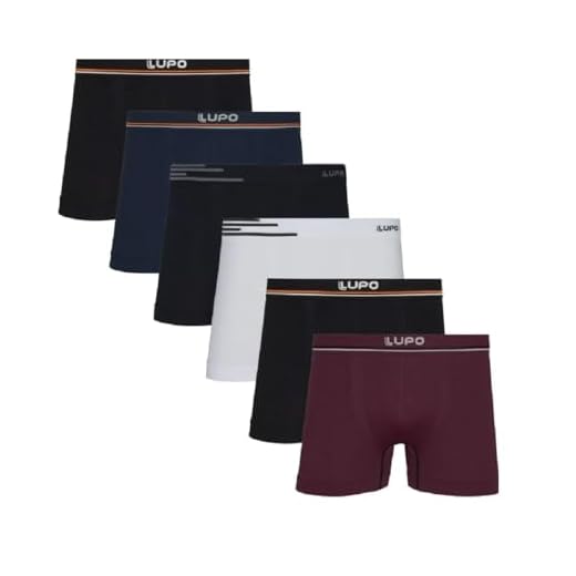 Kit Com 5 Cuecas Boxer Lupo Microfribra Sem Costura Adulto Box Masculina 436 (G)