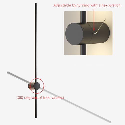 Apliques de pared LED giratorios 360 con enchufe y luz regulable 3