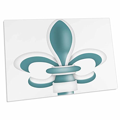 3dRose desk pad azul y blanco 58.4x40.6 cm