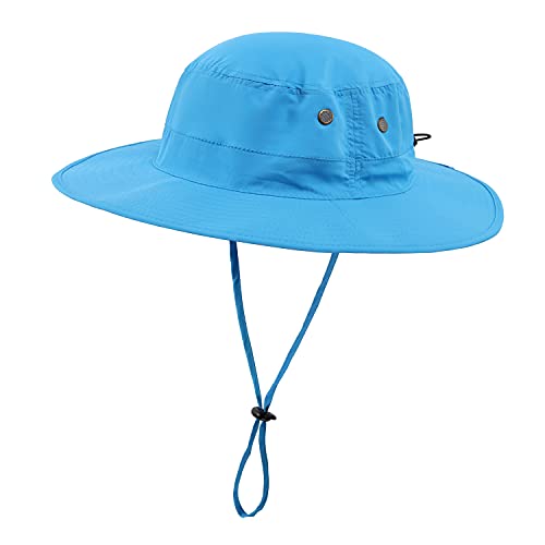 Image of Home Prefer UPF50 Mens Sun Hat with Neck Flap Quick Dry UV Protection Cap Womens Wide Brim Fishing Hat Neck Flap Beach Garden