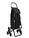 Rolser Carro I-MAX Rock 6 Ruedas Sube Escaleras Plegable - Negro y Rojo