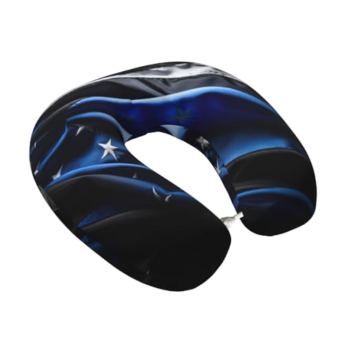 Almohada de viaje con espuma viscoelástica negra miniatura 2
