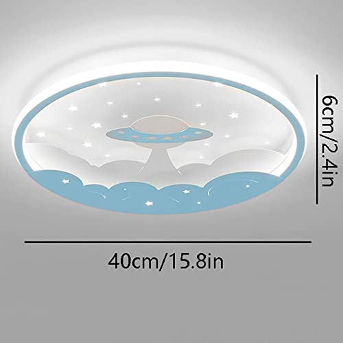Plafonnier LED vaisseau spatial ultra-mince pour chambre d'enfant