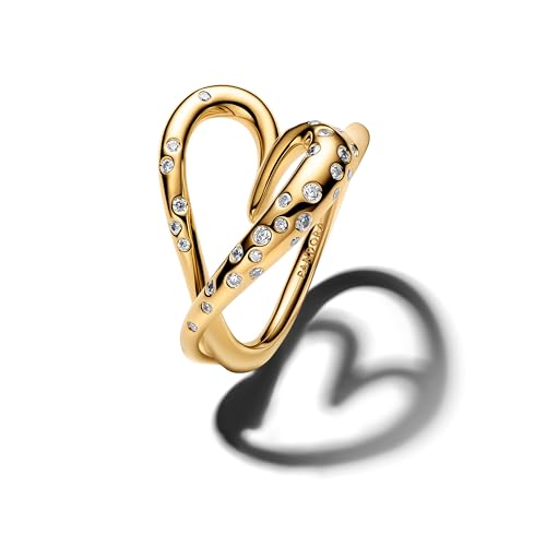 Bague coeur or 14k et zirconium le cadeau romantique idéal pour elle