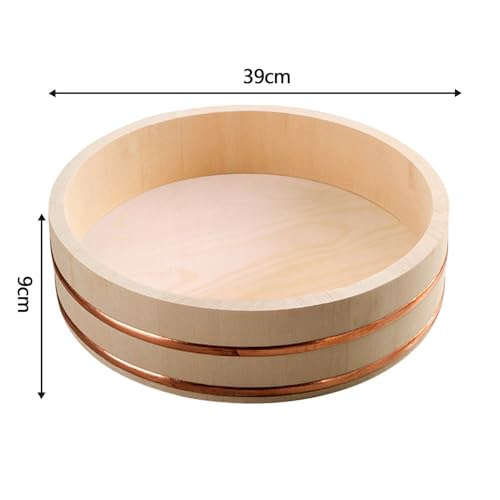 Baril de riz pour sushi en bois naturel cuve traditionnelle 39cm - 8