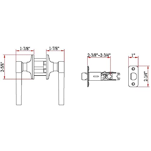 Design House 781831 Scroll 2-Way Adjustable Door Lever, Satin Nickel, Passage/Hall & Closet #TOP2