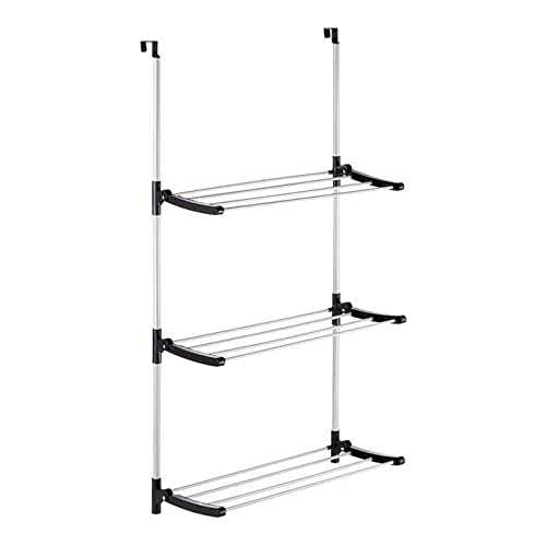 ISO L'original Maxi Étendoir à linge vertical XXL de porte ! Étendoir compact pliable à tour avec 12 barres pliables sur 3 niveaux sèche-linge à suspendre 7051