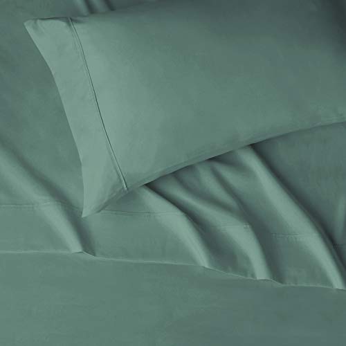 Amazon Basics Lightweight Super Soft Easy Care Wrinkle-Free Breathable Brushed Microfiber 3-Piece Bed Sheet Set with 14-Inch Deep Pockets, Twin, Emerald Green, Solid by Amazon Basics - Image 3