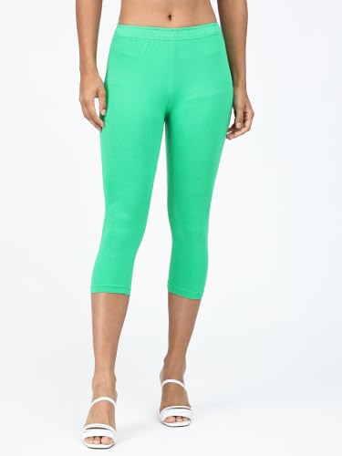 Image of Robinbosky Premium Stretchable Cotton Capri Legging for Women | Suitable for Formal wear & Casual wear | High-End Elastic Makes. The Leggings Squat Proof and Durable for Travel, Yoga, & Workout.
