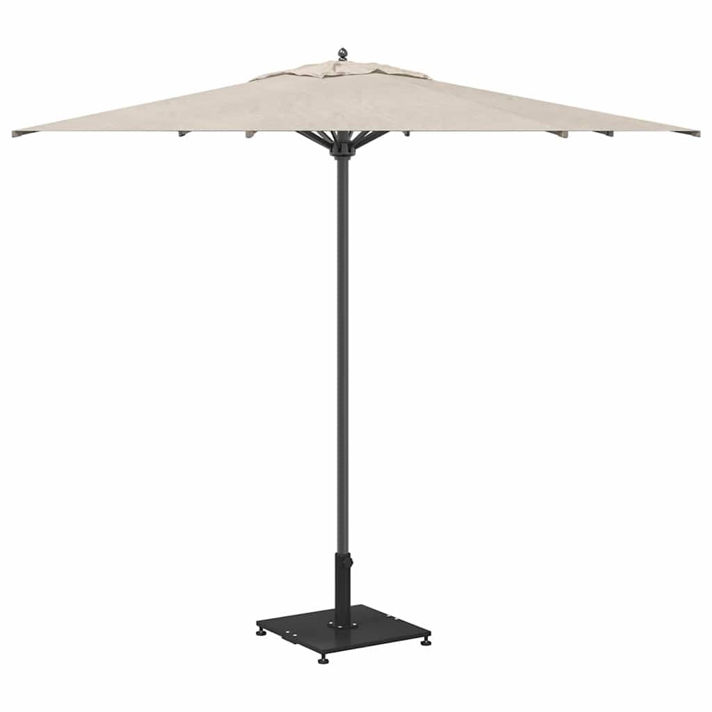 Stojak na parasol przeciwsłoneczny, czarny, ze stali, 45 x 45 x 31 cm, stojak na parasole o stabilnej wadze, na balkon, taras, do ogrodu, patio, w zestawie rura i adapter dla bezpiecznego
