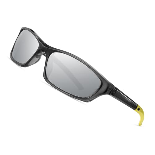 Image of Foldable Polarized Wrap Around Sunglasses For Men - Lightweight Cycling Sports for Fishing Glasses UV Protection