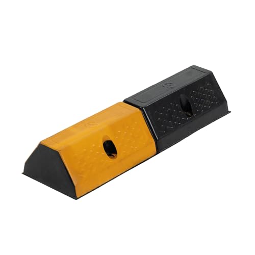 Tope para Estacionamiento 49x15x9cm – Protector de Suelo para Garaje – Calzos para Coche - Tope de Parking 490mm - Tope de Ruedas Antideslizante para Estacionamiento Seguro (1)