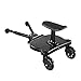 Pedana universale per passeggino, 2 in 1, con sedile rimovibile, gli accessori per scooter possono contenere bambini fino a 55 l/25 kg