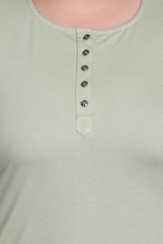 Image of In Love Women Cotton Buttoned Plus Size Short Slip Nighty Chemise