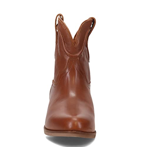 Dingo Womens Seguaro Round Toe Pull On Casual Boots Ankle Low Heel 1-2" - Brown3