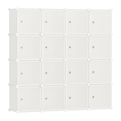SONGMICS 16-Cube Storage Unit with Doors Cover