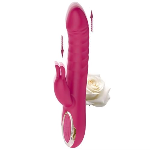Rechargeable Adult Toy for Women Rabbit Ears Most Pleasure Realistic Quiet Dual Motor Rabbit Ears Adult Toys for Women Today Pleasure Toy Powerful 12 Modes Pleasure Toy Set Games for Women (Red)