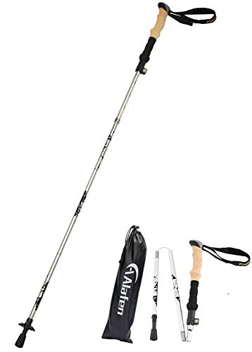 A ALAFEN Walking Stick - Collapsible Trekking Pole for Men and Women,7075 Aluminum Hiking Stick for Seniors