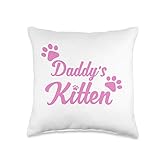Kawaii DDLG ABDL BDSM Daddy's Kitten Kink Throw Pillow